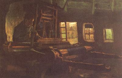 Vincent Van Gogh Weaver,Interior with Three Small Windows (nn04) oil painting image